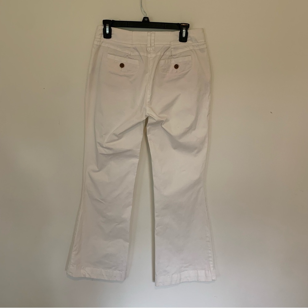 Women’s Boden White Flare Chino Style Pants Preppy Spring Work Size 12R - Picture 5 of 13